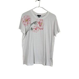 Halogen Top Women XL Pink Floral Mama Boho Active Neutral Feminine Dainty Artsy